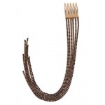 Accesoriu pentru par cu pini PRL10AA cu 6 siraguri de strasuri negre